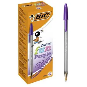 Bic, Stylo, Stylo à bille Cristal 20 pièces Lila (Violet, 20 x) pas cher
