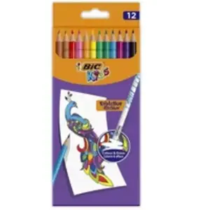 Pochette de 12 crayons de couleur Bic Kids Evolution Illusion pas cher