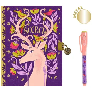 Djeco, Cahier + bloc-notes, Journal secret Melissa (À rayures)
