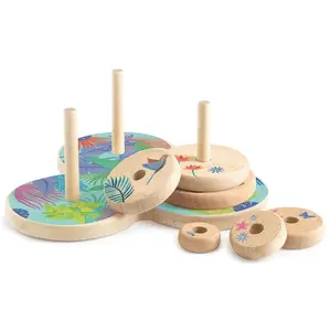 Djeco houten logicaspel Tour d'Hanoï - FSC 100% educatief speelgoed. pas cher