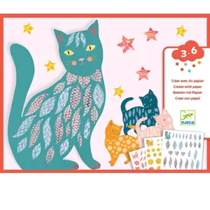 Djeco Bricolage avec des chats en papier pas cher