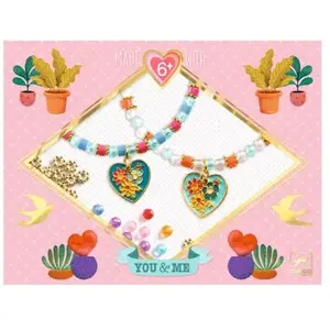 Djeco Kit de création de bracelets Enfilage coeur pas cher