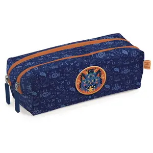 Djeco Trousse en coton monstre double compartiment pas cher