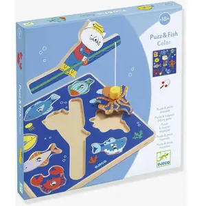 DJECO Puzzle Fish Color bleu foncé TU pas cher