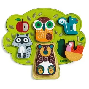 DJECO - Puzzle emboîtable et puzzle DJECO- Oski, Multicolore (15) pas cher
