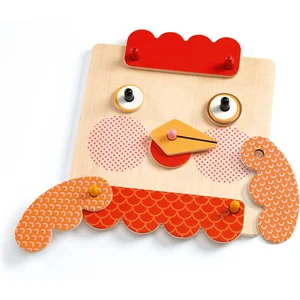 Djeco houten pedagogisch spel CreaFaces pas cher