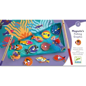 Jeu de société - DJECO - Fishing Graphic Coloris Unique - Enfant - Mixte - Bleu - Multicolore pas cher