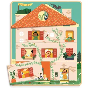 Djeco Schichtpuzzle Chez Leo pas cher