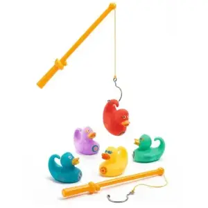 Jeu de société - DJECO - Ducky pêche aux canards - Blanc - Jaune - Plastique pas cher