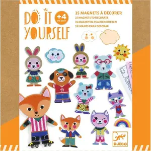 Kit de création de magnets - DJECO - Funky Family - Amusant - Créatif ... pas cher