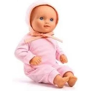 Poupée Baby Lilas Rose Pomea - DJECO - Corps souple imprimé - Pyjama et béguin bi-matière pas cher