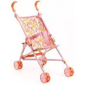 Djeco Pomea Flowers Design Poussette, Multicolore pas cher