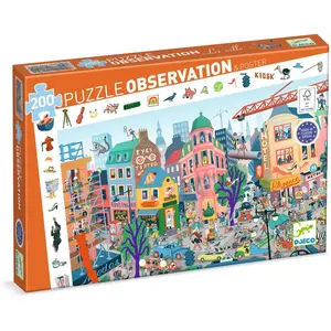 Djeco Wimmelpuzzle Die Stadt 200 Teile (200 pièces) pas cher