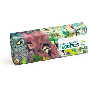 Puzzle 1000 pièces Djeco Owls and birds pas cher