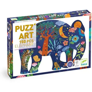 Puzzle 150p Éléphant Puzz'art Djeco pas cher