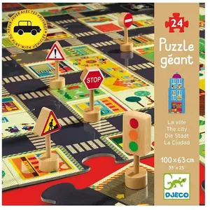Puzzle 24 pièces Djeco La ville pas cher