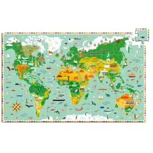 Djeco - 24603 - Puzzle Observation - Tour du Monde - 200 Pièces pas cher