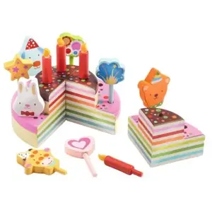 Djeco Gâteau en bois Happy Birthday pas cher