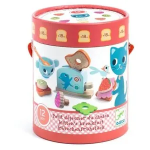Jouet marque Djeco T&G. Modèle Imitation Petit déjeuner des chatons pas cher