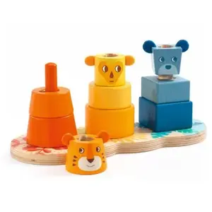Djeco Jeu à encastrer Baby couleur Multi Stacki pas cher