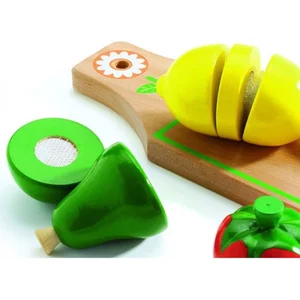 Dinette en bois Djeco Fruits et légumes à découper pas cher