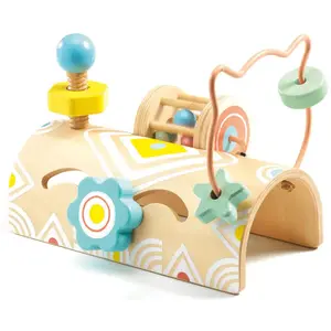 Jeu de motricité en bois - DJECO - BabyTabli - Multicolore - Mixte - 12 mois et plus pas cher