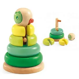Djeco Houten Stapelpiramide Eend - Educatief Speelgoed 12m+ pas cher