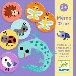 Jeu d'association - DJECO - Djeco DJ08254 Mémo Petites bêtes - 32 pièces - Mixte - 3 ans+ pas cher