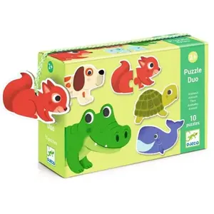 DJECO - Puzzle éducatif Duo animaux (38147) pas cher