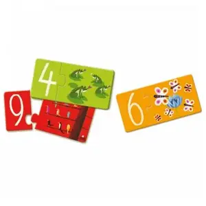 Djeco   DJ08151  Puzzle   Duo de nombres   Multicolore pas cher