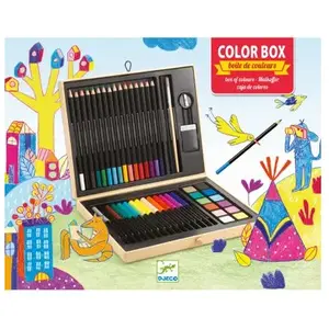 Comparateur de prix : Djeco Boîte de couleurs pour dessiner, colorier et peindre
