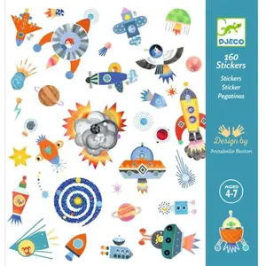 Comparateur de prix : Djeco Pochette de 160 Stickers Interstellaire