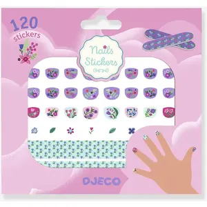 DJECO 60 nails stickers - rose TU pas cher