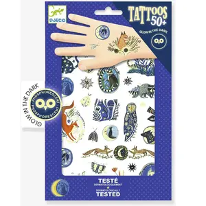 Djeco body art tattoo Reflets de nuit - tijdelijke tattoos kinderen. pas cher