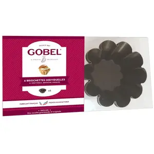 Gobel 6 moules à brioches 8 cm pas cher