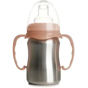 Tasse d'apprentissage - THERMOBABY - Inox - 180 ml - Pêche - Ergonomiq... pas cher