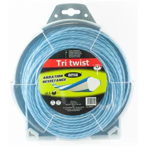 Fil de débroussailleuse - Fil nylon de coupe - Monofil section triangulaire ø 3.3mm x 52 mètres "Tri Twist" pas cher