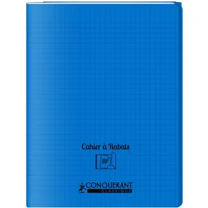 Conquerant HAMELIN Cahier à rabats 24x32 96 pages Séyès Polypro bleu pas cher