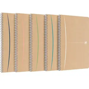 Oxford Touareg spiraalschrift, 180 bladzijden, ft A4, geruit 5 mm, geassorteerde kleuren, 1 stuk pas cher