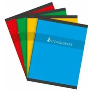 Cahier piqures Conquerant grand carreaux 17x22 192p 70g pas cher