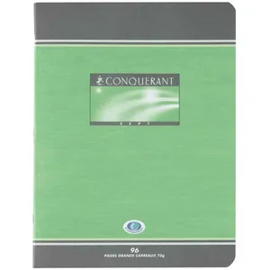 Conquérant sept cahier, 240 x 320 mm, quadrillé, 192 pages pas cher