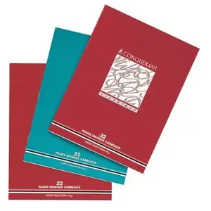 Conquerant - Cahier Piqures Grand Carreaux 17x22 32p 4mm 90g pas cher