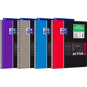 OXFORD Cahier Activebook - Polypropylène - Avec Intercalaire - 160 pages - 24 x 29,7 cm - Seyes Etudiant pas cher