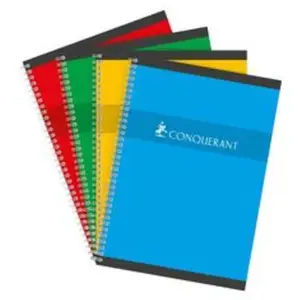 Cahier spirales Conquerant petit carreaux 24x32 180p 70g pas cher
