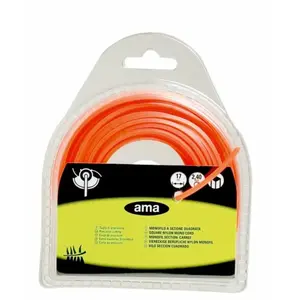 Fil nylon section carrée - MARQUE - Modèle - Coupe de précision - Conditionnement blister - Rouge - 2 mm pas cher