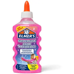 Comparateur de prix : Elmer`s colle pailletée, rose, lavable et adaptée aux enfants, 177 ml - Parfaite pour fabriquer du slime -