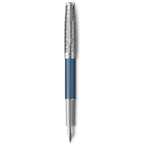PARKER Sonnet Premium, stylo plume, Métal et Laque Bleu, attributs pal... pas cher