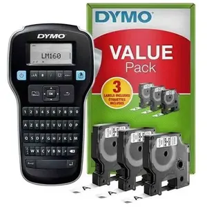 DYMO LabelManager 160 (Pack), Imprimante d'étiquettes portable avec 3 ... pas cher