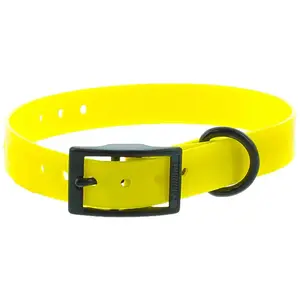 CANIHUNT Collier X-TREME Polyuréthane 2.5 x 0.25 x 65 cm Boucle Double Jaune pas cher