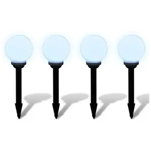 Comparateur de prix : Boule Solaire Extérieure 15 Cm 4 Pièces Luminaire Décoration Helloshop...